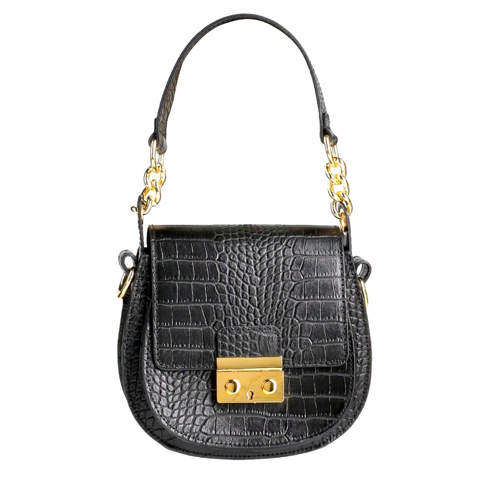 AB ASIA BELLUÇCI NWT Made in Italy Crossbody Handbag in Black